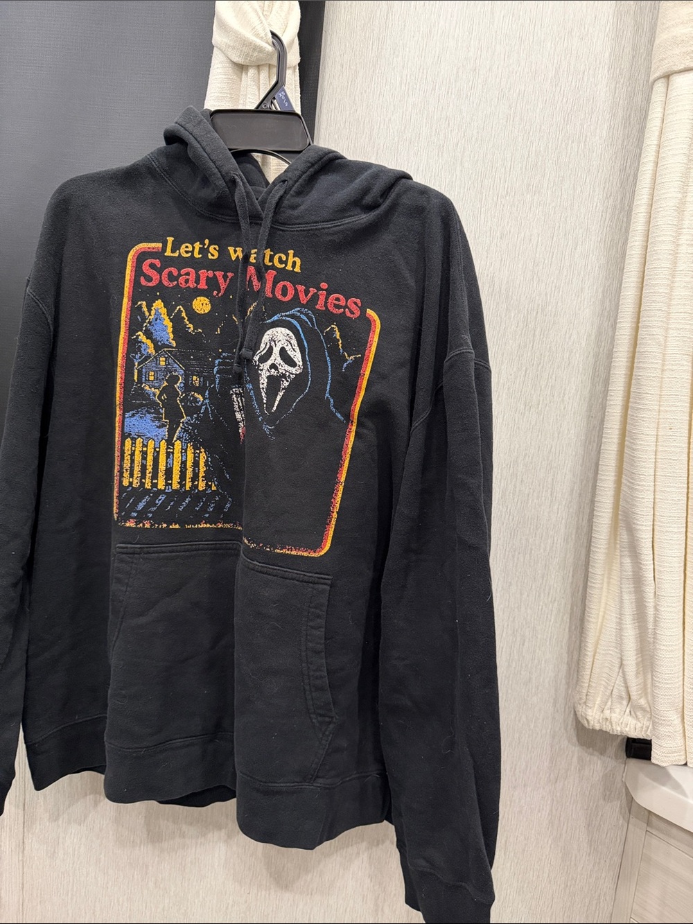 Universal Black 'Let's Watch Scary Movies' Graphic Hoodie